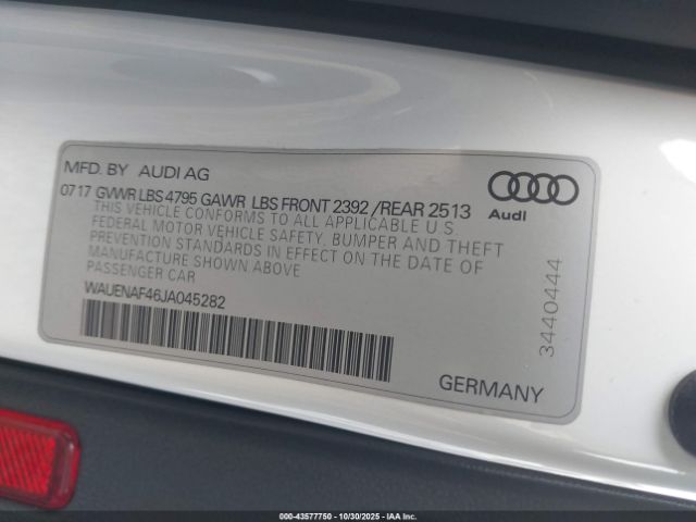 2018 AUDI A4 WAUENAF46JA045282 Photo 8