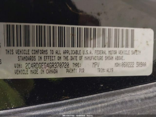 2016 DODGE GRAND CARAVAN 2C4RDGEG4GR370720 Photo 8