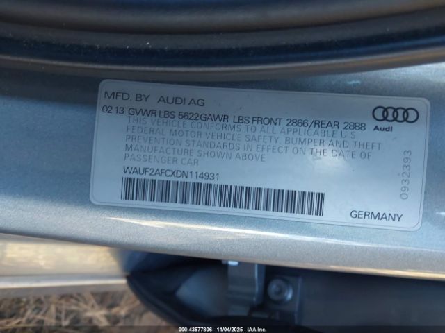 2013 AUDI S6 WAUF2AFCXDN114931 Photo 8