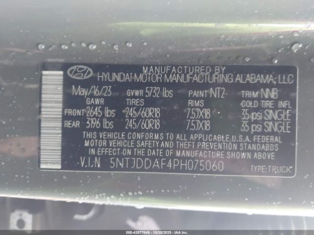 2023 HYUNDAI SANTA CRUZ 5NTJDDAF4PH075060 Photo 8