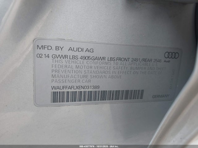 2014 AUDI A4 WAUFFAFLXEN031389 Photo 8