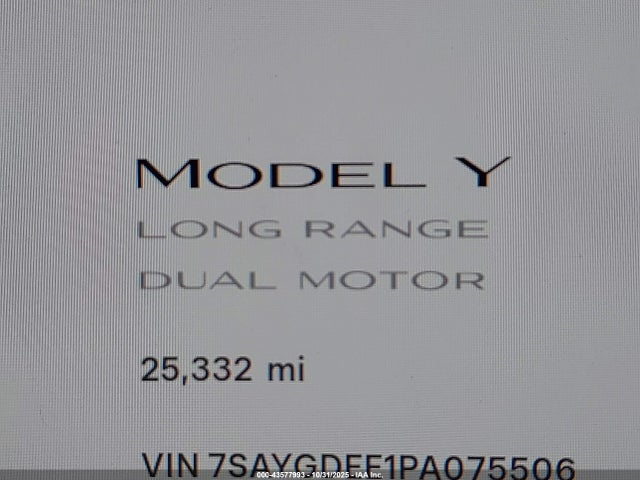 2023 TESLA MODEL Y 7SAYGDEE1PA075506 Photo 6