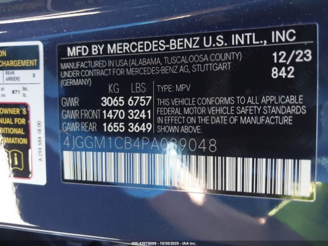 2023 MERCEDES-BENZ EQE 350 SUV 4JGGM1CB4PA039048 Photo 8