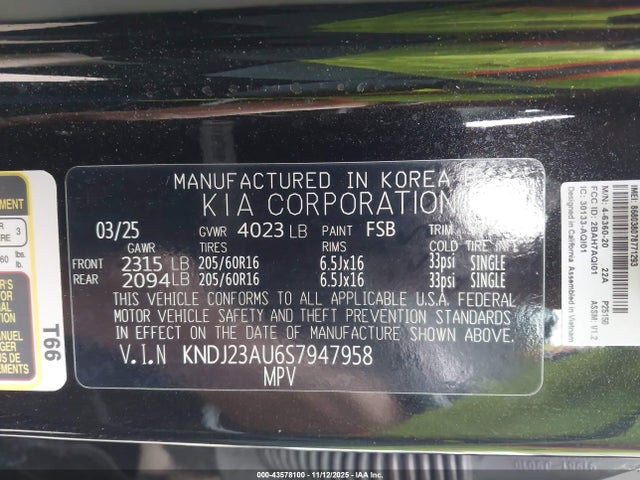 KIA SOUL LX 2025 KNDJ23AU6S7947958 Image 9