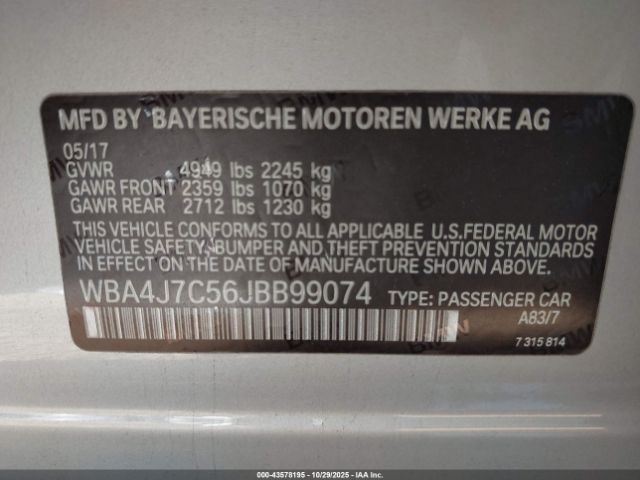 2018 BMW 440I GRAN COUPE WBA4J7C56JBB99074 Photo 8