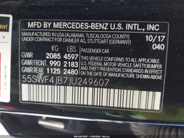 2018 MERCEDES-BENZ C 300 55SWF4JB7JU249607 Photo 8