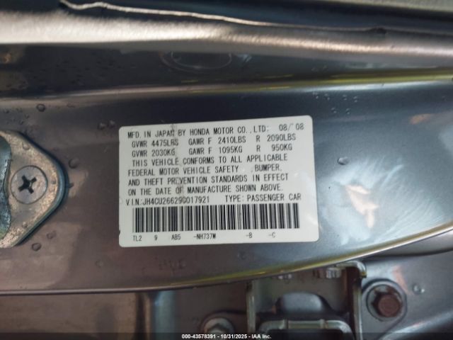 2009 ACURA TSX JH4CU26629C017921 Photo 8