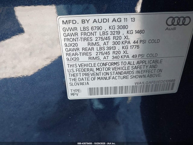 2014 AUDI Q7 WA1LGAFE0ED010569 Photo 8
