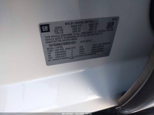 2016 CADILLAC ESCALADE 1GYS3DKJ7GR391581 Photo 8