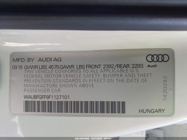 2015 AUDI A3 WAUBFGFF9F1127101 Photo 8