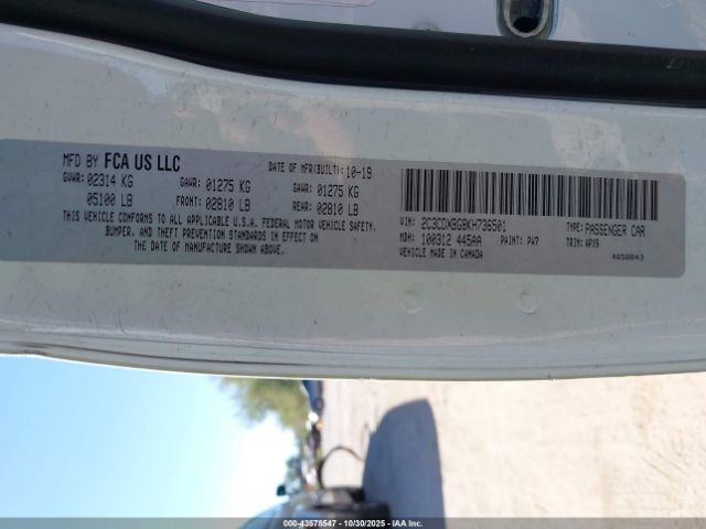 2019 DODGE CHARGER 2C3CDXBG8KH736501 Photo 8