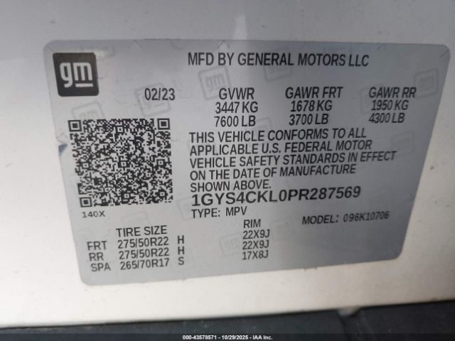 2023 CADILLAC ESCALADE 1GYS4CKL0PR287569 Photo 8