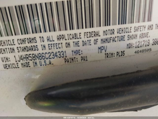 2006 JEEP GRAND CHEROKEE 1J4HR58N86C234331 Photo 8