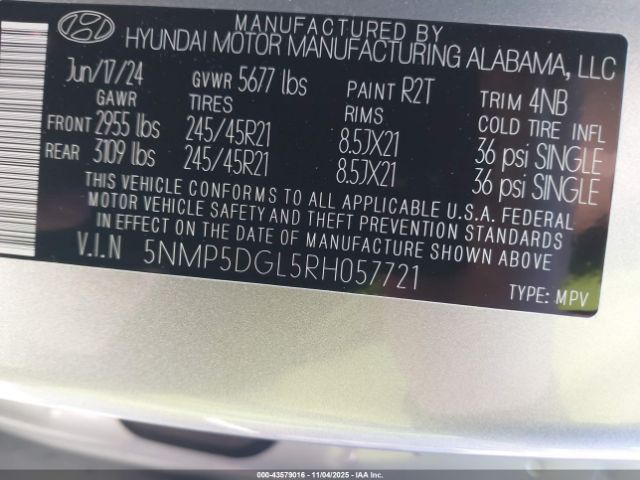 2024 HYUNDAI SANTA FE 5NMP5DGL5RH057721 Photo 8