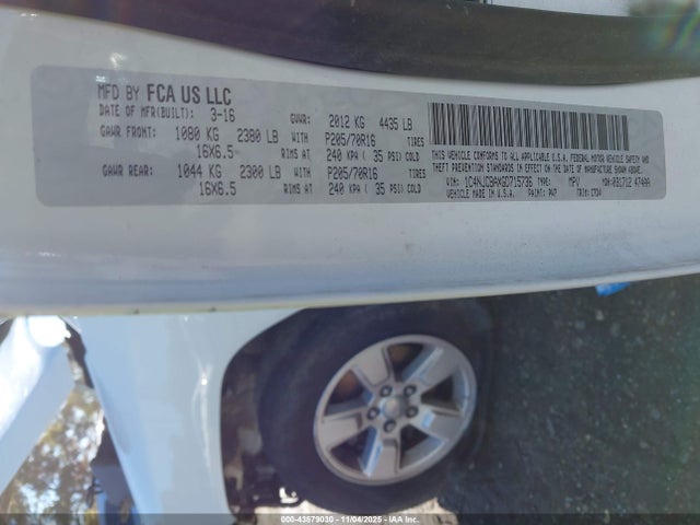 Продаж на аукціоні авто 2016 Jeep Compass Sport, vin: 1C4NJCBAXGD715736, номер лоту: 43579030
