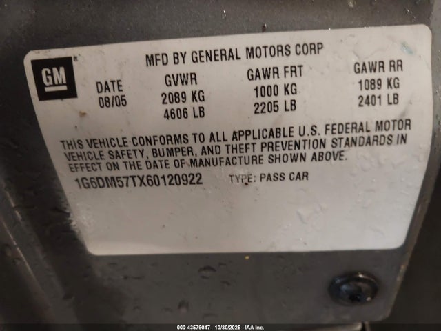 2006 CADILLAC CTS 1G6DM57TX60120922 Photo 8