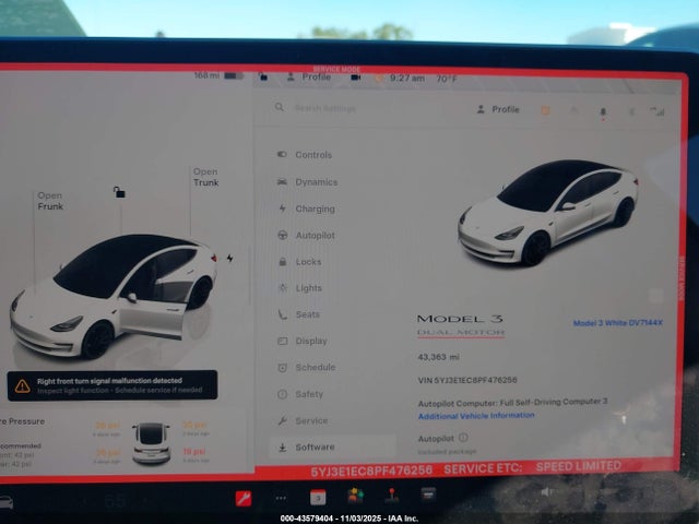 2023 TESLA MODEL 3 5YJ3E1EC8PF476256 Photo 6