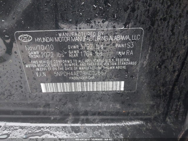 2011 HYUNDAI ELANTRA 5NPDH4AE7BH002667 Photo 8