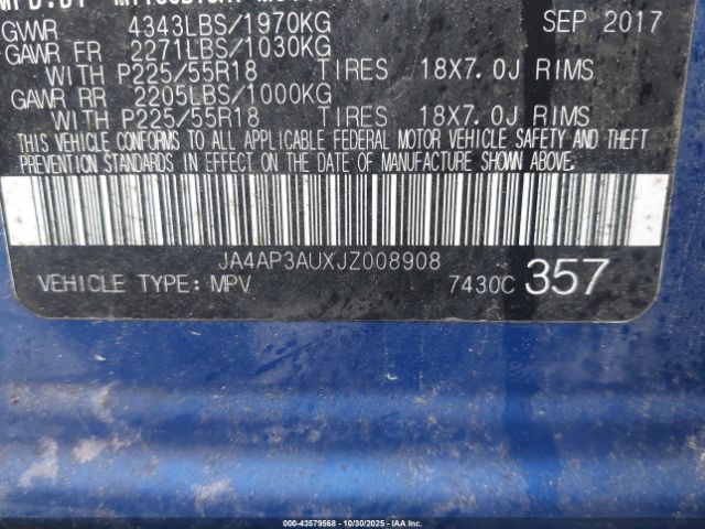 2018 MITSUBISHI OUTLANDER SPORT JA4AP3AUXJZ008908 Photo 8