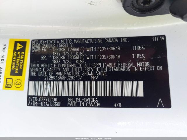 2015 LEXUS RX 350 2T2BK1BA8FC293137 Photo 8