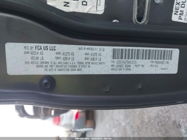 2016 CHRYSLER 300C 2C3CCAEG7GH212131 Photo 8