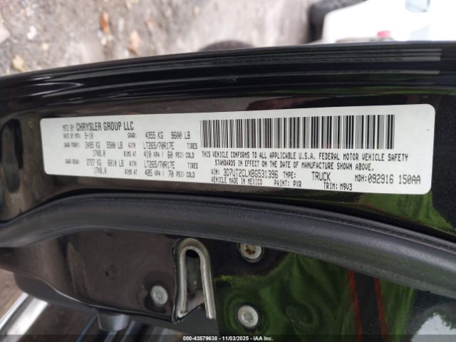 2011 RAM RAM 2500 3D7UT2CLXBG531396 Photo 8