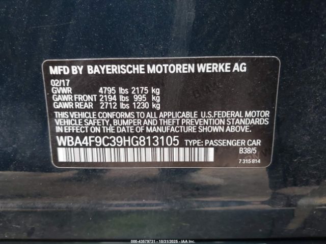 2017 BMW 430I GRAN COUPE WBA4F9C39HG813105 Photo 8