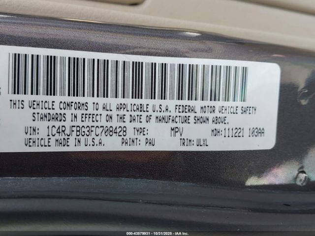 2015 JEEP GRAND CHEROKEE 1C4RJFBG3FC708428 Photo 8