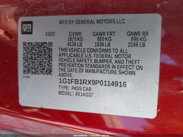 2023 CHEVROLET CAMARO 1G1FB1RX9P0114916 Photo 8
