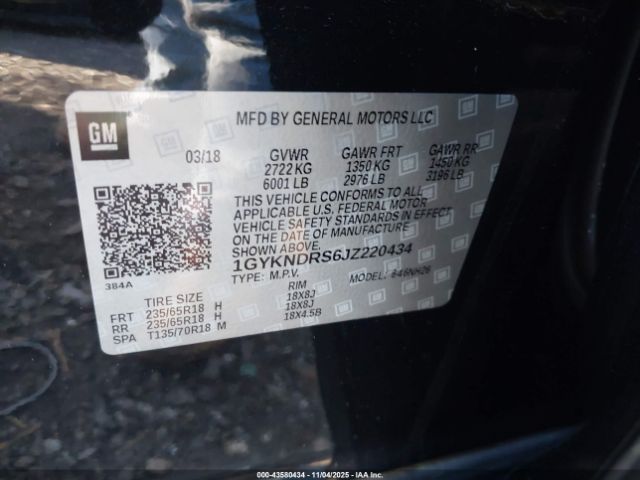 2018 CADILLAC XT5 1GYKNDRS6JZ220434 Photo 8