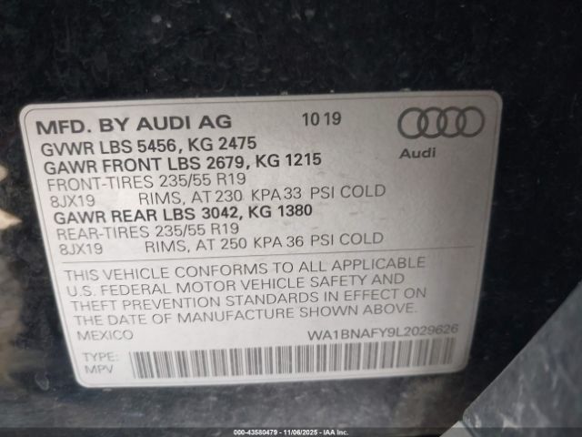 2020 AUDI Q5 WA1BNAFY9L2029626 Photo 8