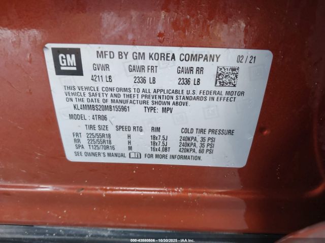 2021 BUICK ENCORE GX KL4MMBS20MB155961 Photo 8