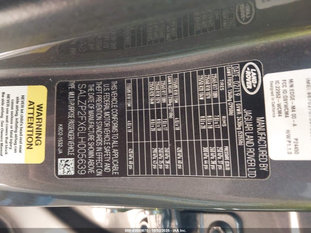 2020 LAND ROVER RANGE ROVER EVOQUE SALZP2FX6LH005639 Photo 8