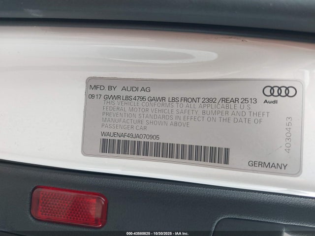 2018 AUDI A4 WAUENAF49JA070905 Photo 8