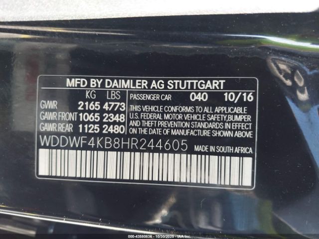 2017 MERCEDES-BENZ C 300 WDDWF4KB8HR244605 Photo 8