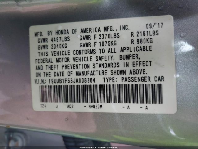 2018 ACURA TLX 19UUB1F58JA008364 Photo 8