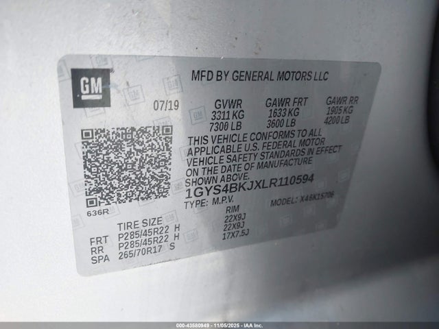 2020 CADILLAC ESCALADE 1GYS4BKJXLR110594 Photo 8