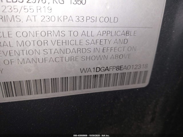 2014 AUDI Q5 WA1DGAFP8EA012318 Photo 8