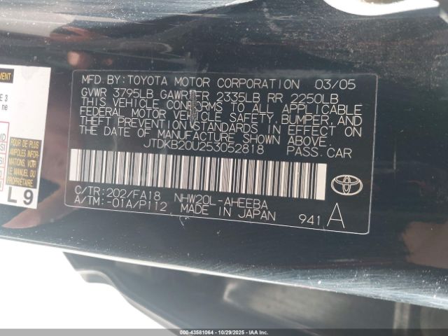 2005 TOYOTA PRIUS JTDKB20U253052818 Photo 8