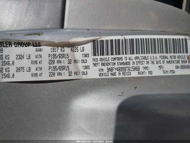 2009 CHRYSLER PT CRUISER 3A8FY48999T615068 Photo 8