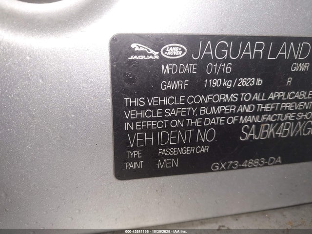 2016 JAGUAR XF SAJBK4BVXGCY19207 Photo 8