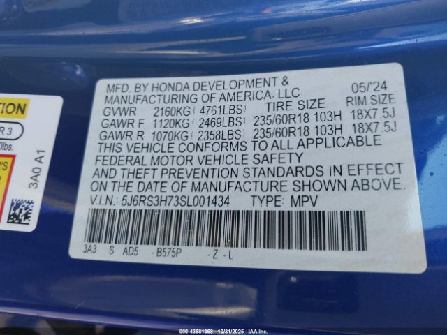 2025 HONDA CR-V 5J6RS3H73SL001434 Photo 8