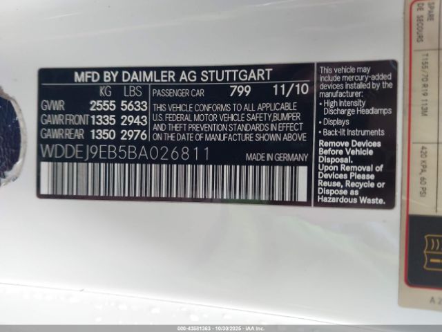 2011 MERCEDES-BENZ CL 550 WDDEJ9EB5BA026811 Photo 8