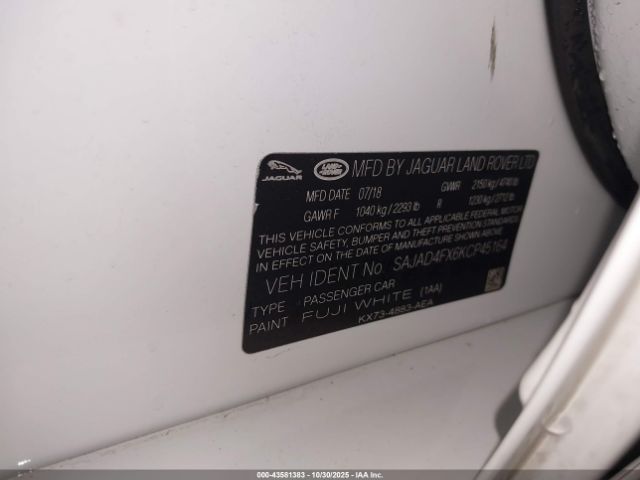 2019 JAGUAR XE SAJAD4FX6KCP45164 Photo 8