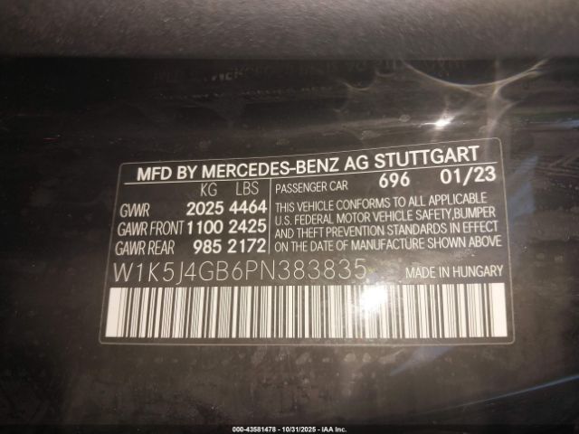 2023 MERCEDES-BENZ CLA 250 COUPE W1K5J4GB6PN383835 Photo 8
