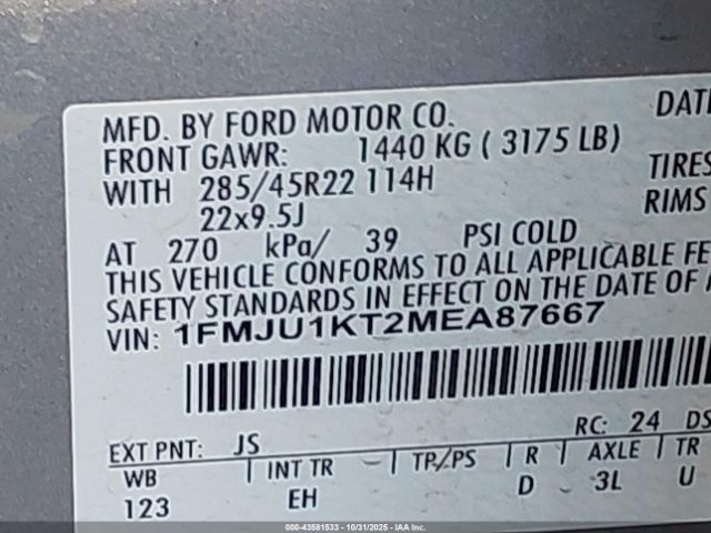 2021 FORD EXPEDITION 1FMJU1KT2MEA87667 Photo 8