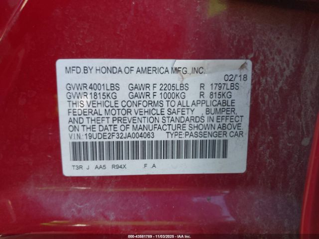 2018 ACURA ILX 19UDE2F32JA004063 Photo 8