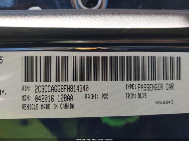 Aukcja sprzedaży 2015 Chrysler 300 300s, vin: 2C3CCAGG8FH814340, numer aukcji: 43581809