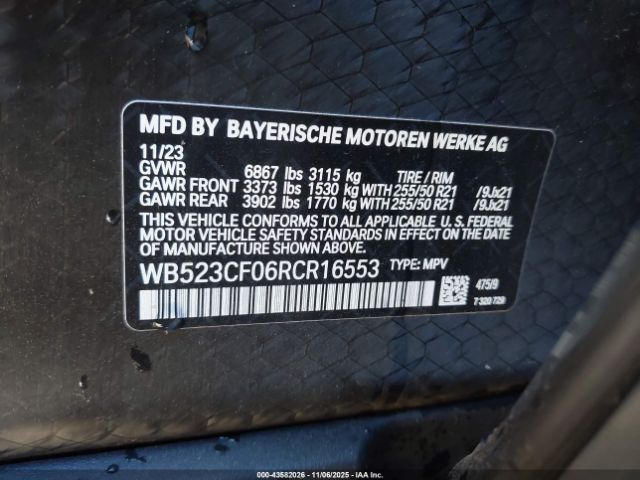 2024 BMW IX WB523CF06RCR16553 Photo 8