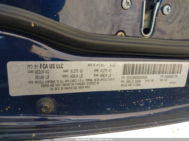 2C3CCAAG5GH334430 Chrysler 300 Limited